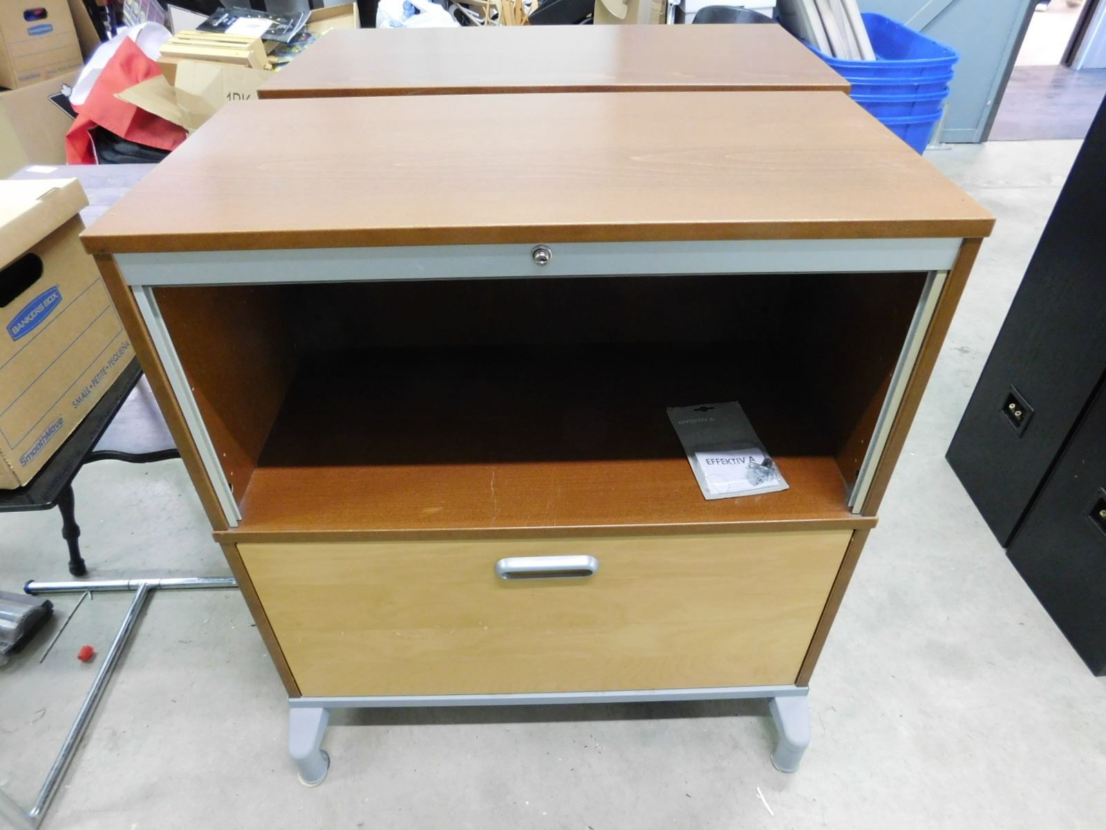 IKEA Effektiv Beech Veneer on Legs Storage Filing Office Furniture