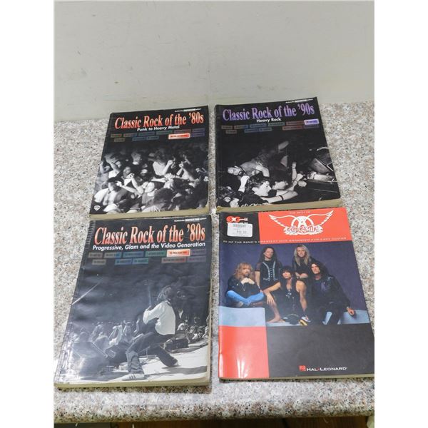Lot of 4 Guitar Tab Books Classic Rock Aerosmith