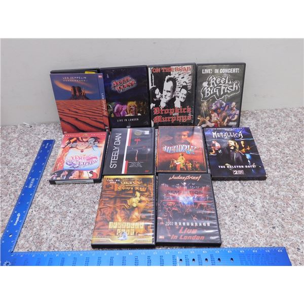 Lot of 10 Music / Concert Filmed Live Performances DVD Movies