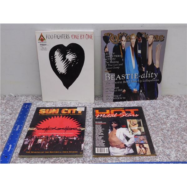 Lot of 4 Rock Music Books / Magazines Foo Fighters Beastie Boys Hot Metal Stars