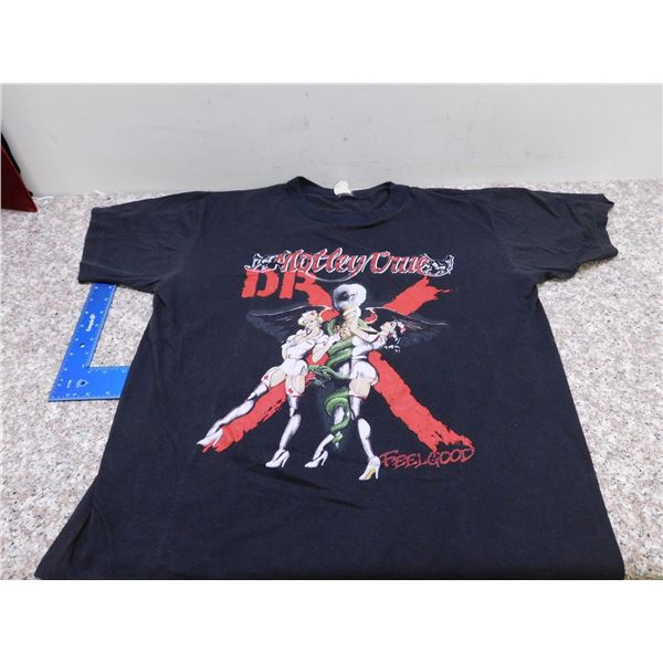 Motley Crue Vintage 1989 T-Shirt Black Dr Feelgood 50/50 Blend XL