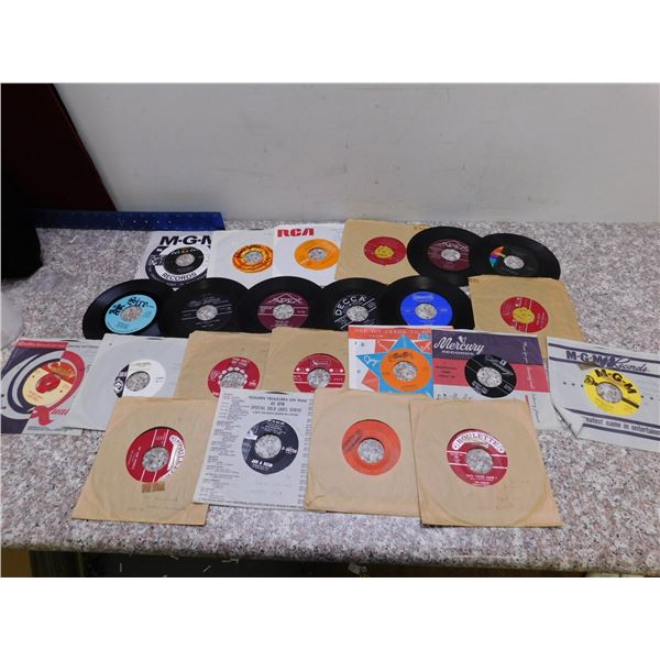 Lot of 45s Records 23 Mostly Rock 1960s