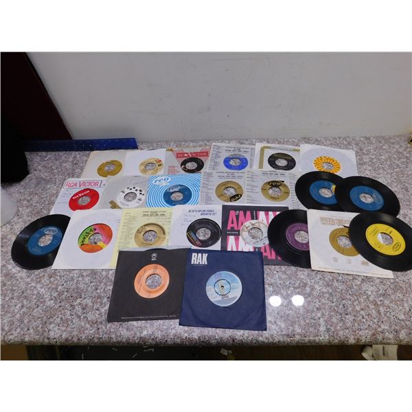 Lot of 23 1960s 70s 45s Records Mostly Rock