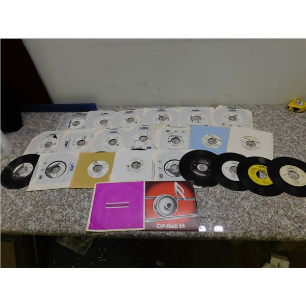 Lot of 24 Promo 45s Records Mostly 80s
