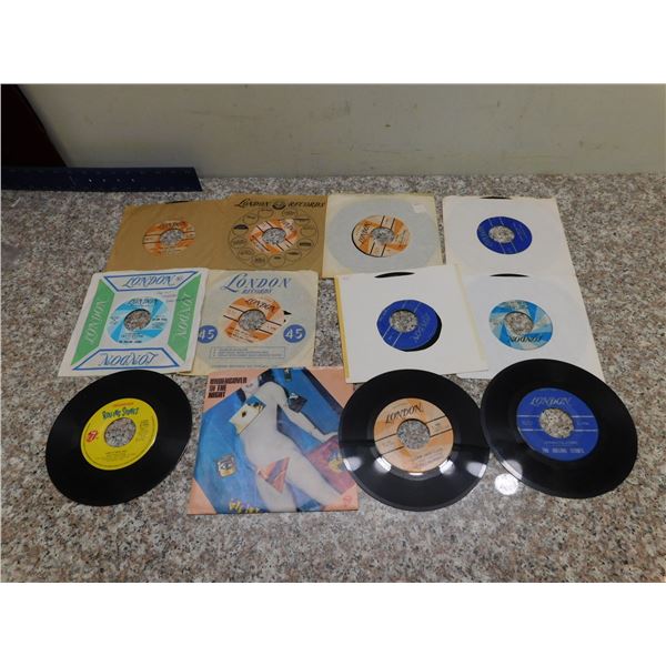 Lot of 12 Rolling Stones Records 45s