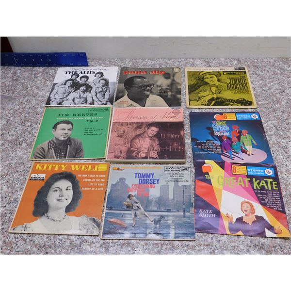Lot of 9 Picture Sleeve Singles and EPs 50s 60s 70s Records 45s
