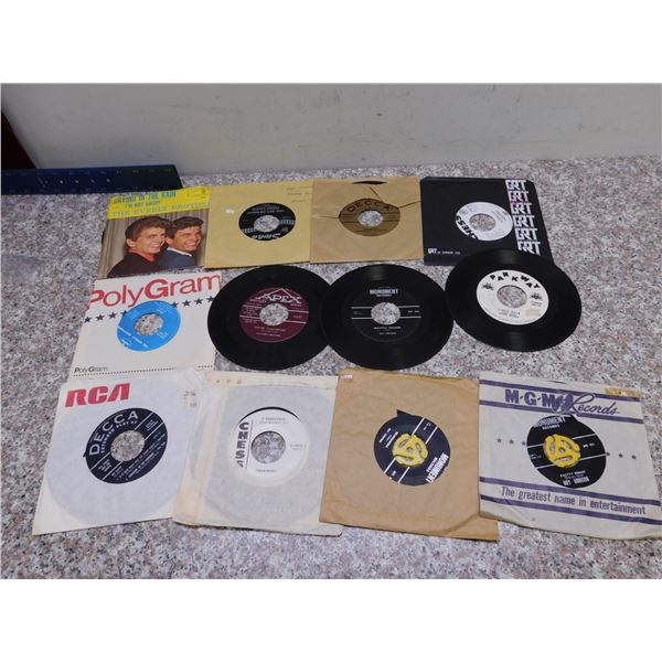 Lot of 12 50s 60s Rock 45s Records Everly Brothers Chuck Barry