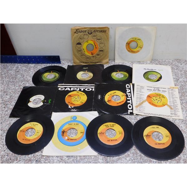 Lot of 14 The Beatles Records 45s