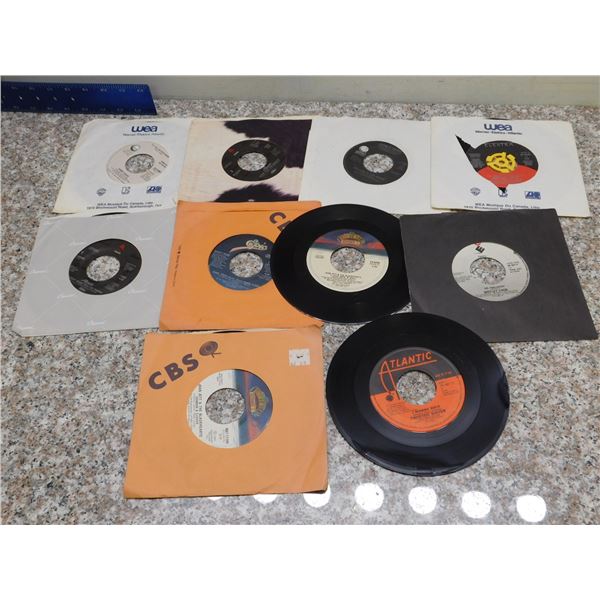 Lot of 10 Hard Rock Heavy Metal Records 45s Guns N Roses Motley Crue Twisted Sister