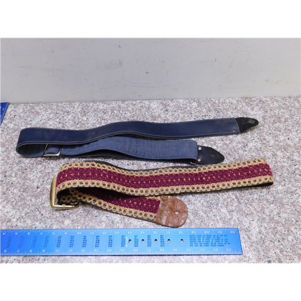 Lot of 2 Vintage Guitar Straps