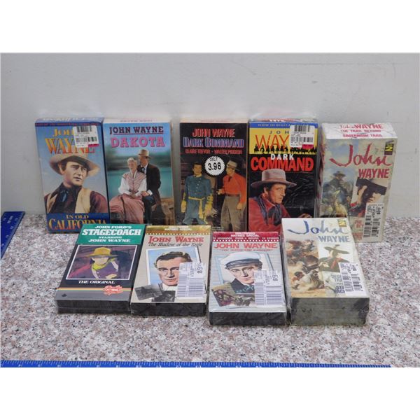 Lot of 9 John Wayne Cowboy Western VHS Box Sets SEALED