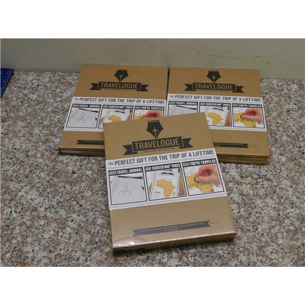 Lot of 3 Travelogue Travel Journal Gift Bundle Includes Scratch Maps and Planning Sheets Sealed