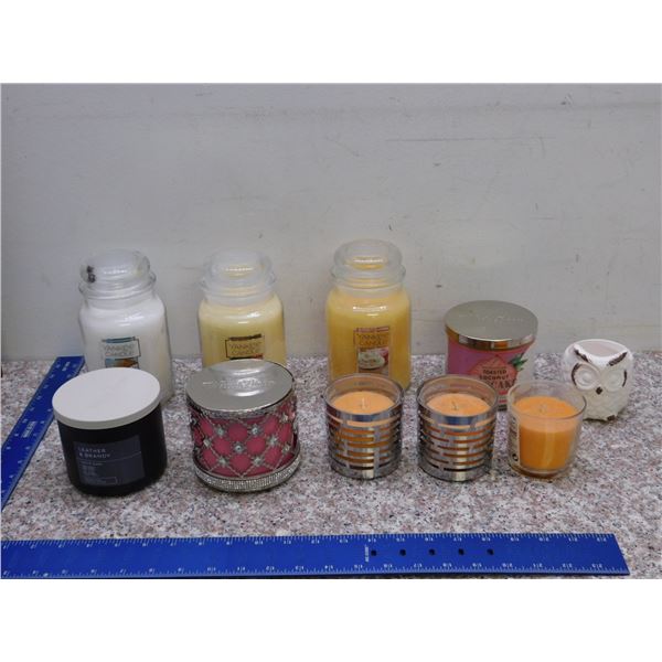 Lot of Like New Candles Yankee Candle White Barn Etc