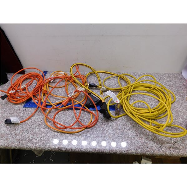 Lot of 6 Outdoor Extension Cables Noma Powerfist 16ft - 40ft