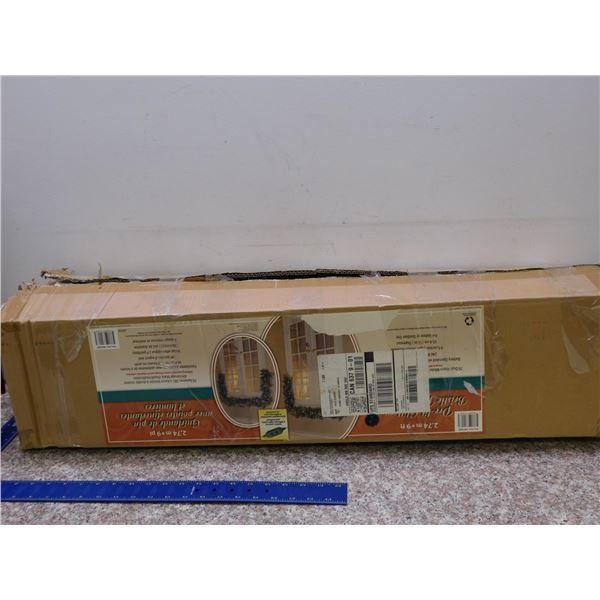 9ft Dual Warm White Lighted Garland Christmas Tree Holiday Decor