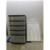 Image 1 : Serving Tray Table Tray and Plastic 5-Drawer Organizer