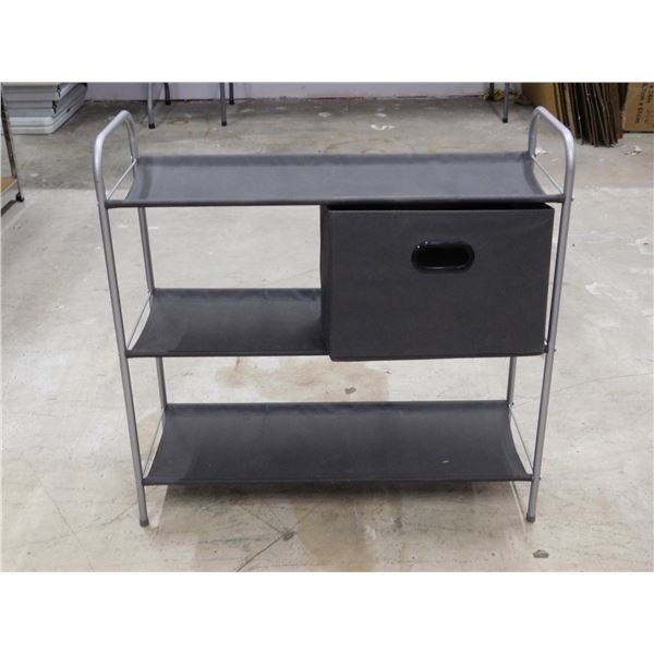 3 Tier Shoe Stand With Foldable Storage Cube