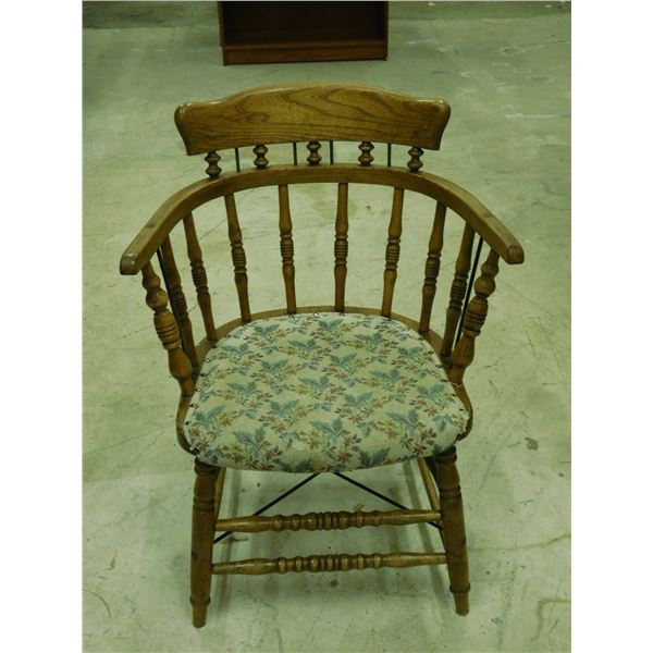 Antique Oak Caboose Chair