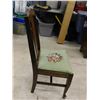 Image 6 : Antique Dining Chair With Embroidered Seat Cushion