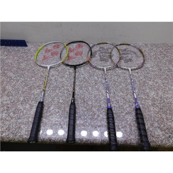 Lot of 4 Badminton Rackets Black Knight Yenox