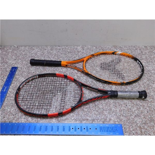 Lot of 2 Tennis Rackets Pure Strike Junior Sabretooth 300 Babolat Red ...