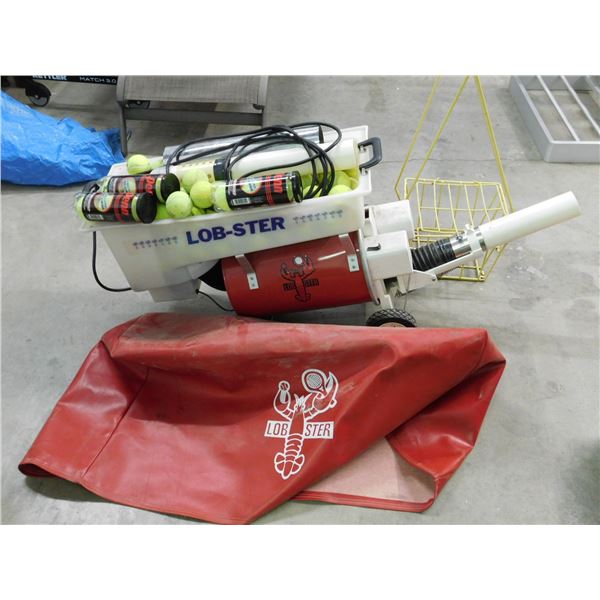 Lobster Tennis Ball Shooter and Geckso Tennis Ball Pickup Basket Model 101