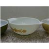 Image 4 : Lot of 4 Pyrex Mixing Bowls Green Yellow Floral Etc