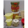 Image 2 : LARGE LOT of Vintage 1970s Tupperware Yellow Orange Red Green Retro Cups Baking Cooking Etc