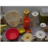 Image 5 : LARGE LOT of Vintage 1970s Tupperware Yellow Orange Red Green Retro Cups Baking Cooking Etc