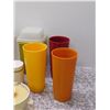 Image 8 : LARGE LOT of Vintage 1970s Tupperware Yellow Orange Red Green Retro Cups Baking Cooking Etc