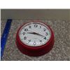 Image 1 : Red Retro Style Kitchen Wall Clock Modern Kira Grace