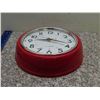 Image 2 : Red Retro Style Kitchen Wall Clock Modern Kira Grace