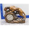 Image 1 : Prowling Panther Brass Tone Sessions Spelter Clock