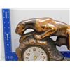 Image 2 : Prowling Panther Brass Tone Sessions Spelter Clock