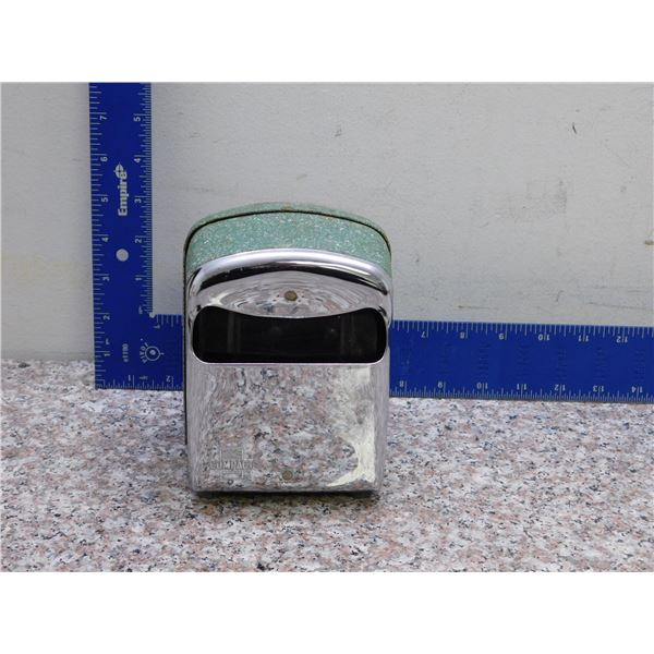 Vintage Marathon Compact Restaurant Diner Napkin Holder Green Chrome