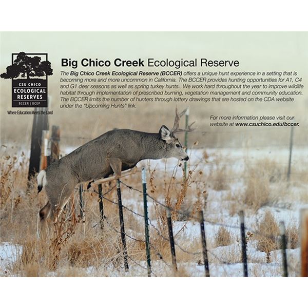 Big Chico Creek Ecological Reserve - Trespass Fees Only.