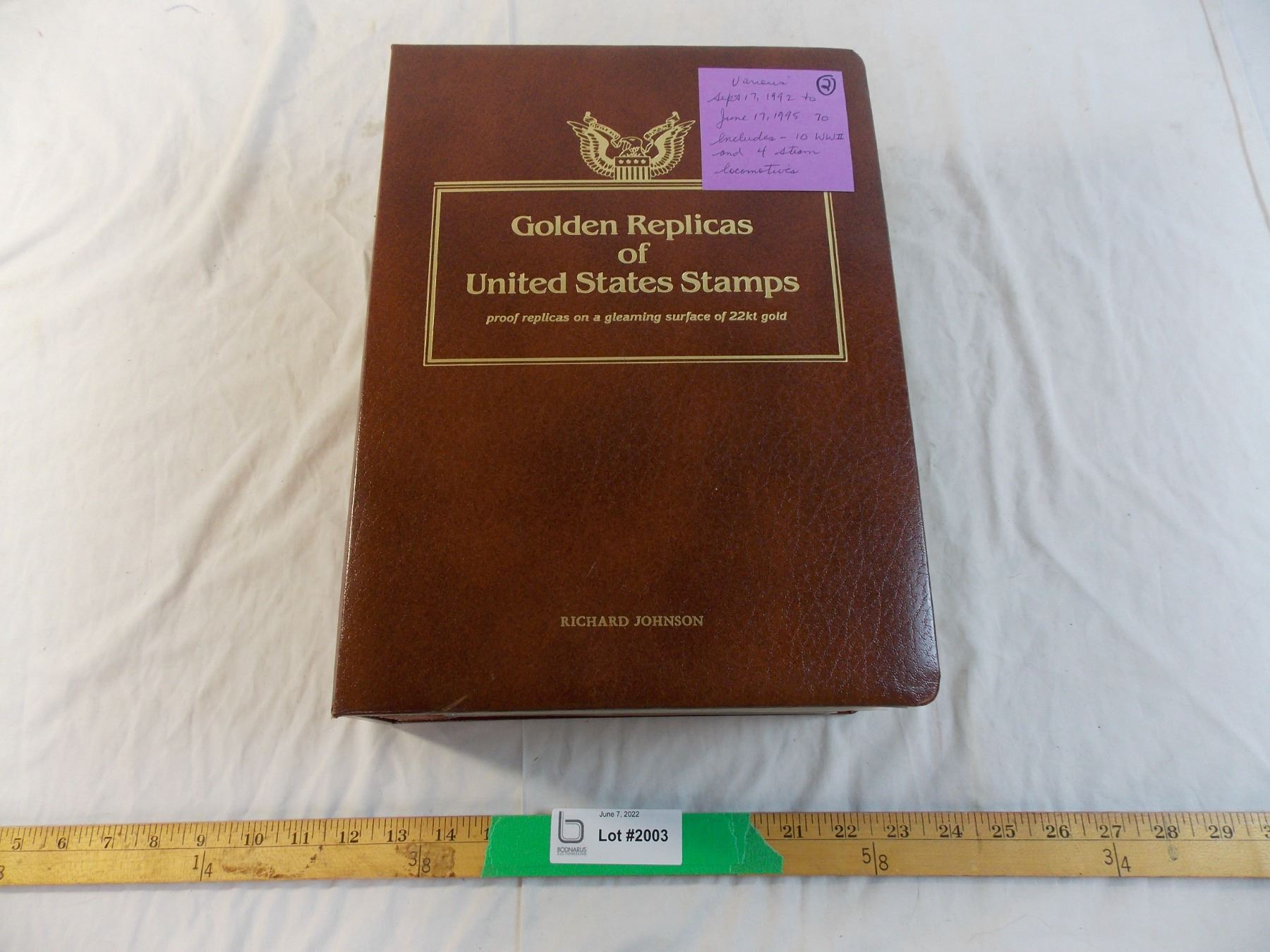 Timestamp Book Stamp book 2 first day covers including 22kt gold replicas (70)