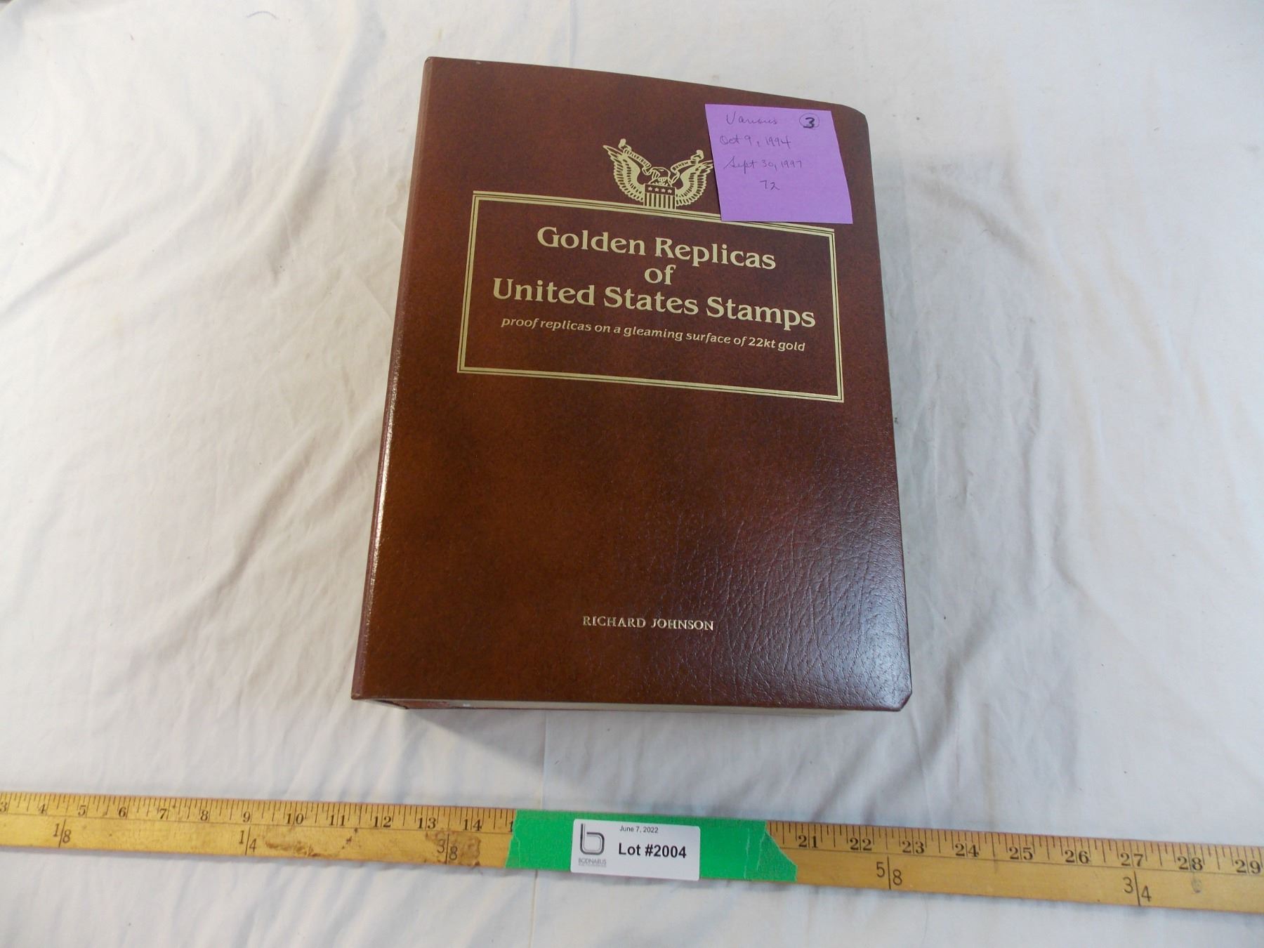 Timestamp Book Stamp book 3 first day covers including 22kt gold replicas (72)
