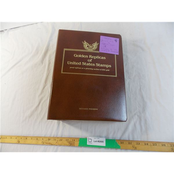 Stamp book 4 first day covers including 22kt gold replicas (75)