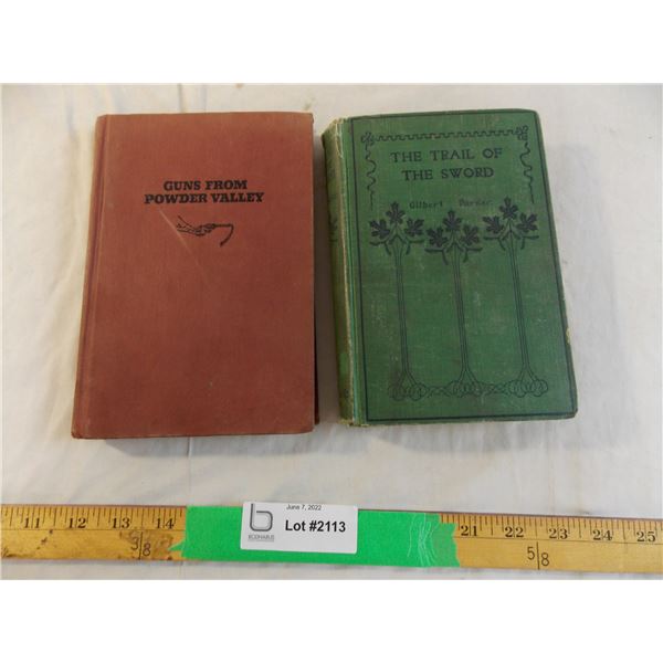 Vintage books- The train of the sword and guns from powder valley