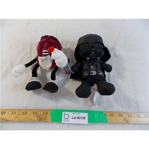 California raisin and darth vader stuffed plush