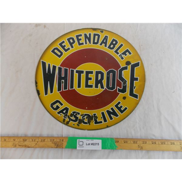 White Rose Gasoline Metal sign