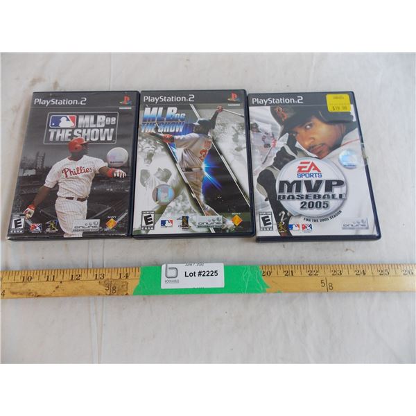 (3) playstation 2 baseball games