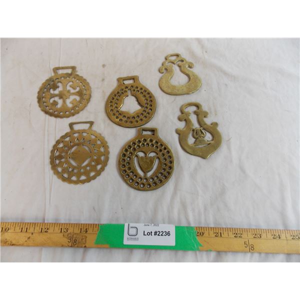 (6) Brass badges