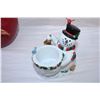 Image 5 : Christmas Mugs (4),Cookie Jar,Snowman Candle Holder