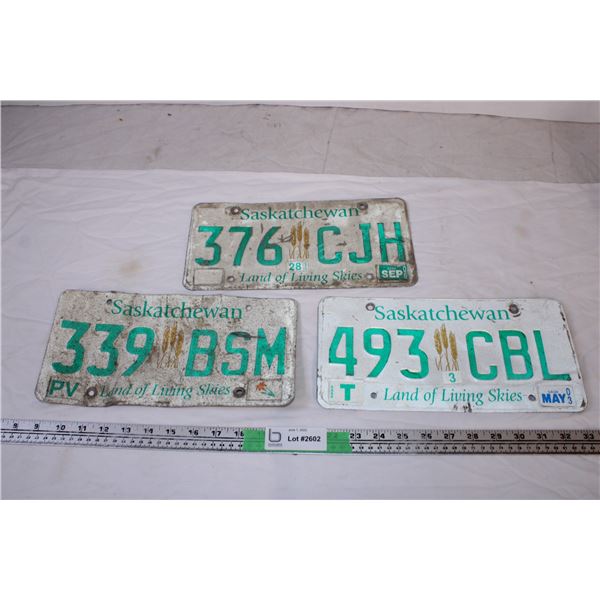 2006,2003,Saskatchewan License Plates (3)