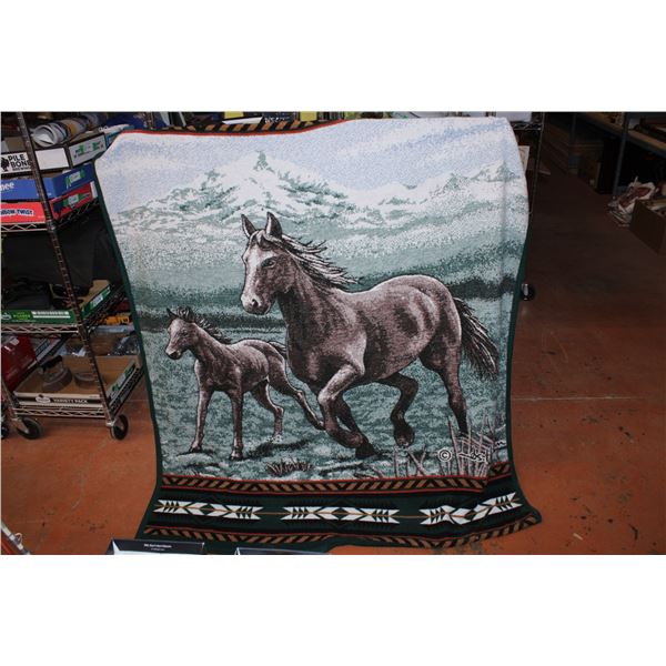 Horse throw blanket