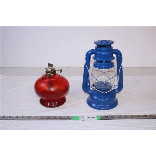 11”Lantern and Oil Lamp