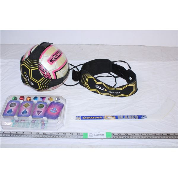 Solo soccer ball-kick trainer with cord