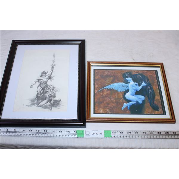 Framed Pencil art and framed print (2)